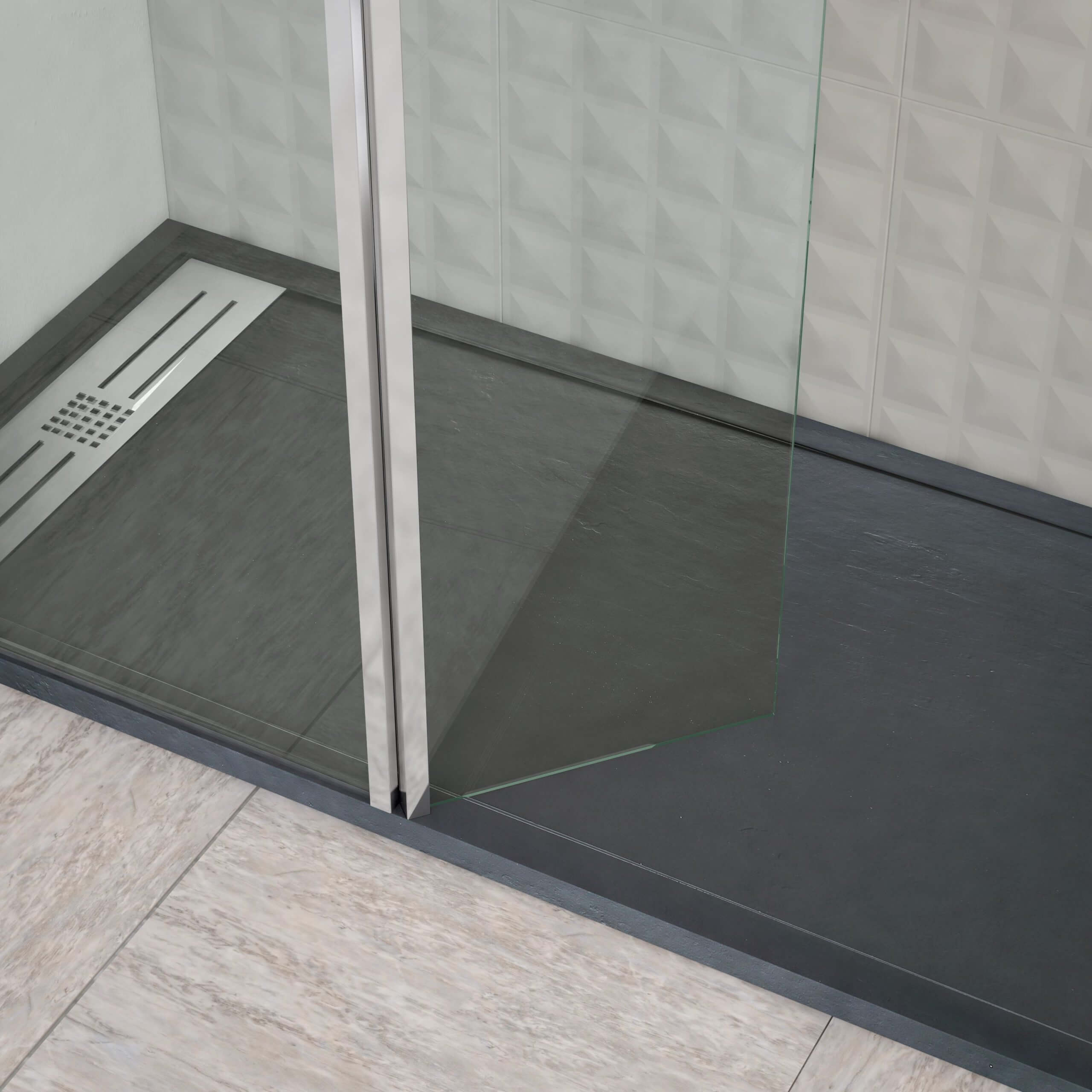 Mampara Ducha Fija Puerta Abatible