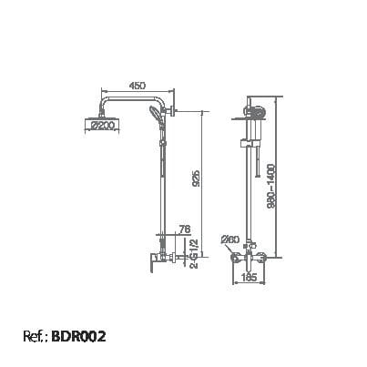 IMEX Roma - Columna de ducha monomando