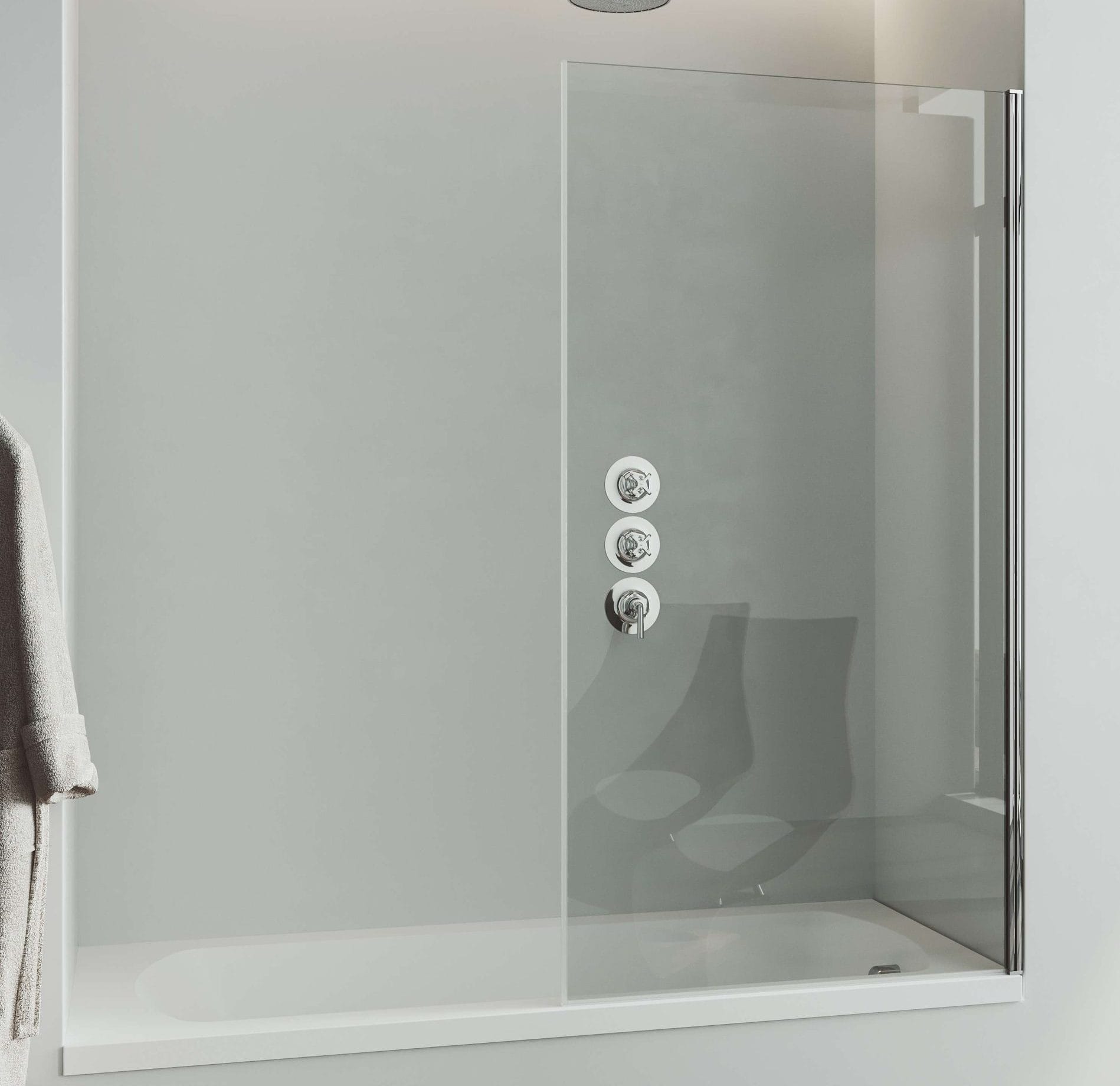 Córdoba - Mampara de Bañera con Hoja Abatible de 83-85 cm