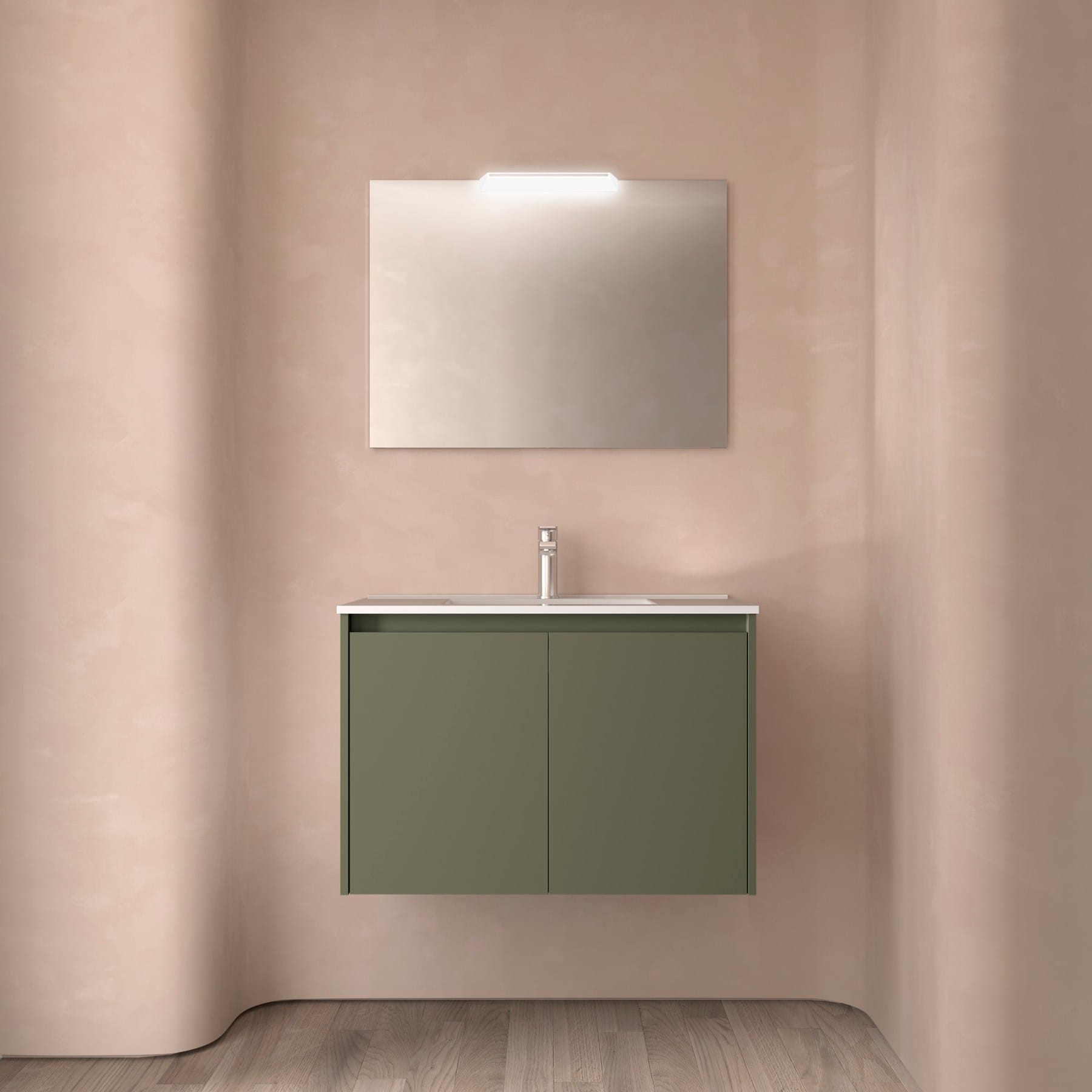 Noja 2P - Mueble de Baño suspendido con lavabo encastrado