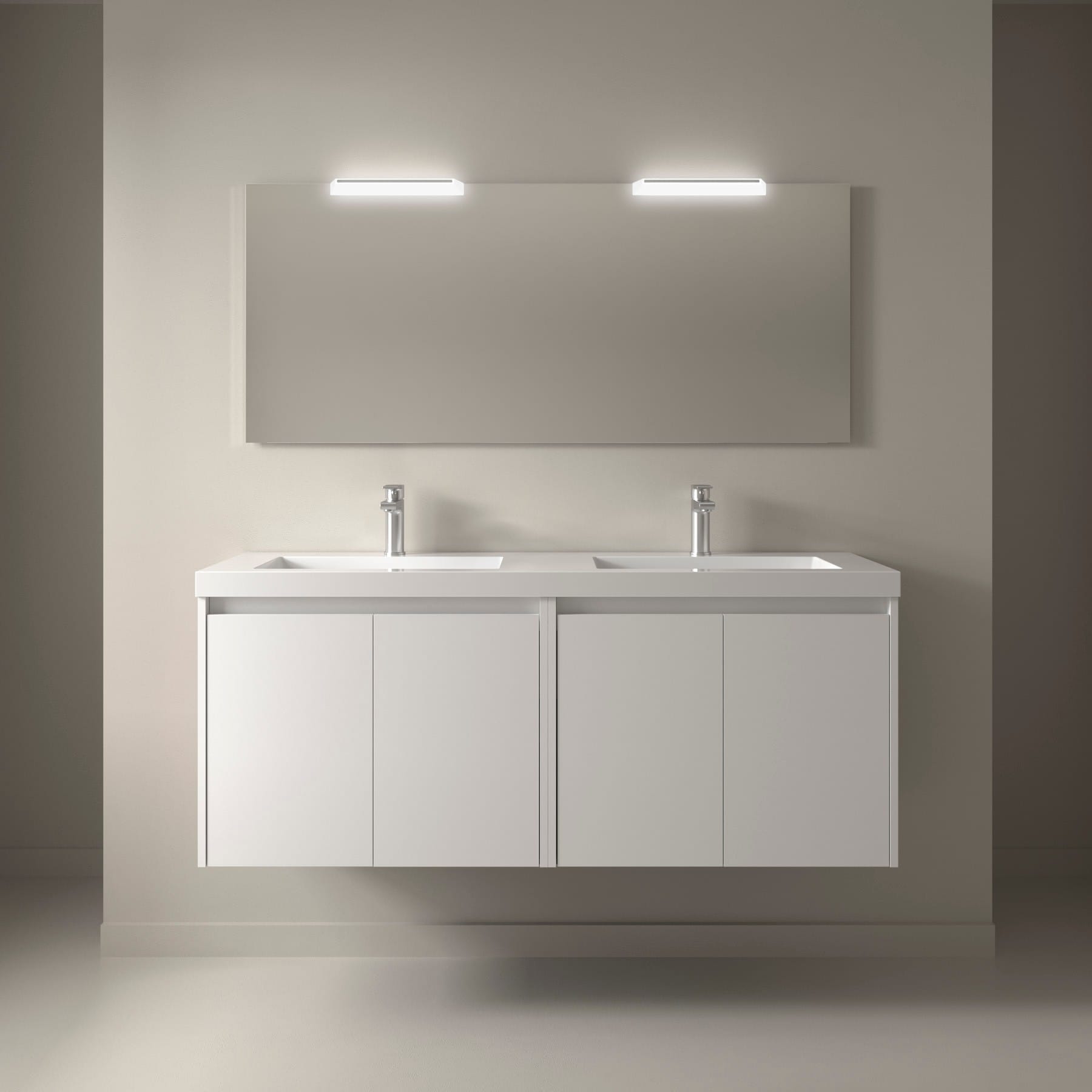 Noja 4P - Mueble de baño suspendido con lavabo encastrado