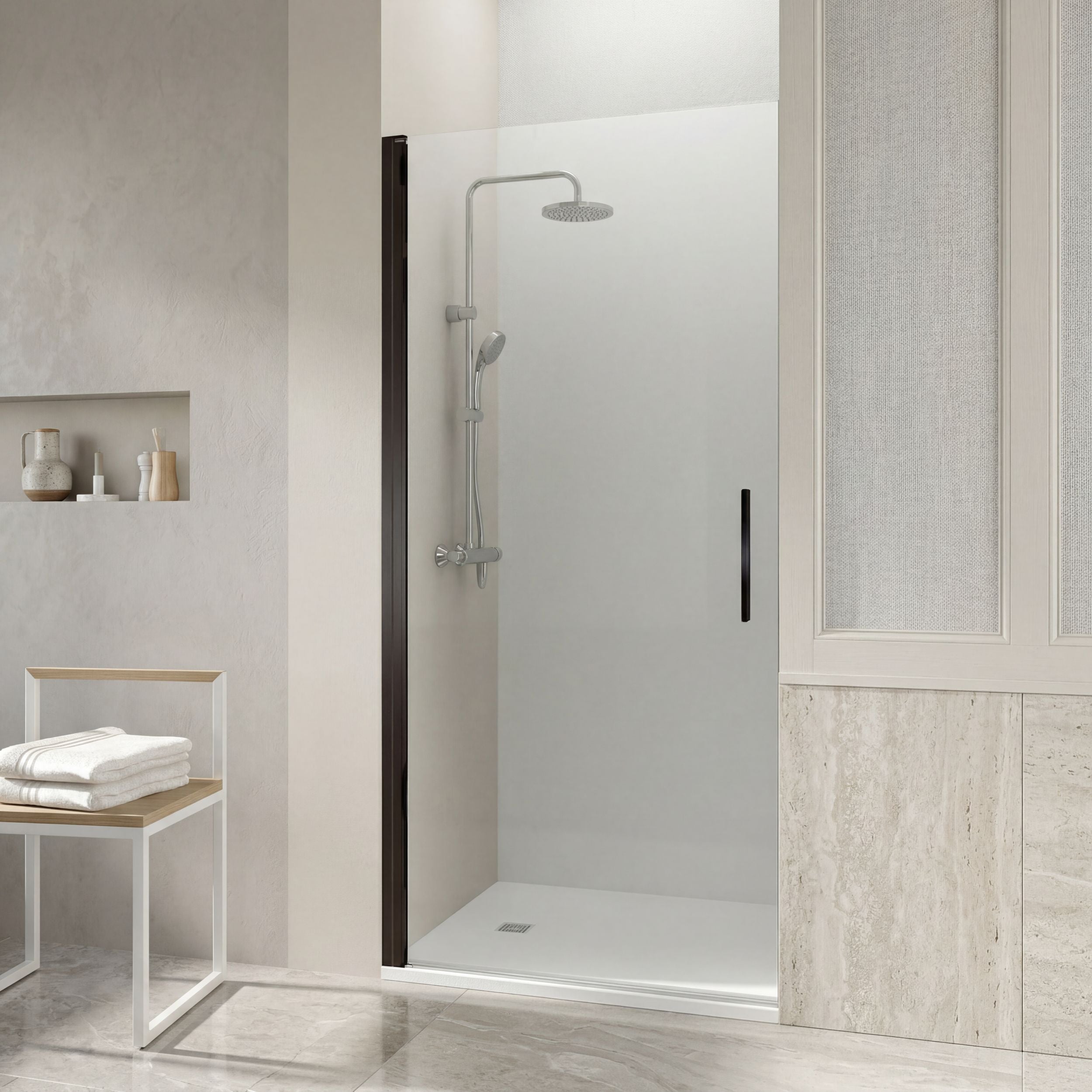 Mampara de Ducha Frontal con Abatible COMBI A GME