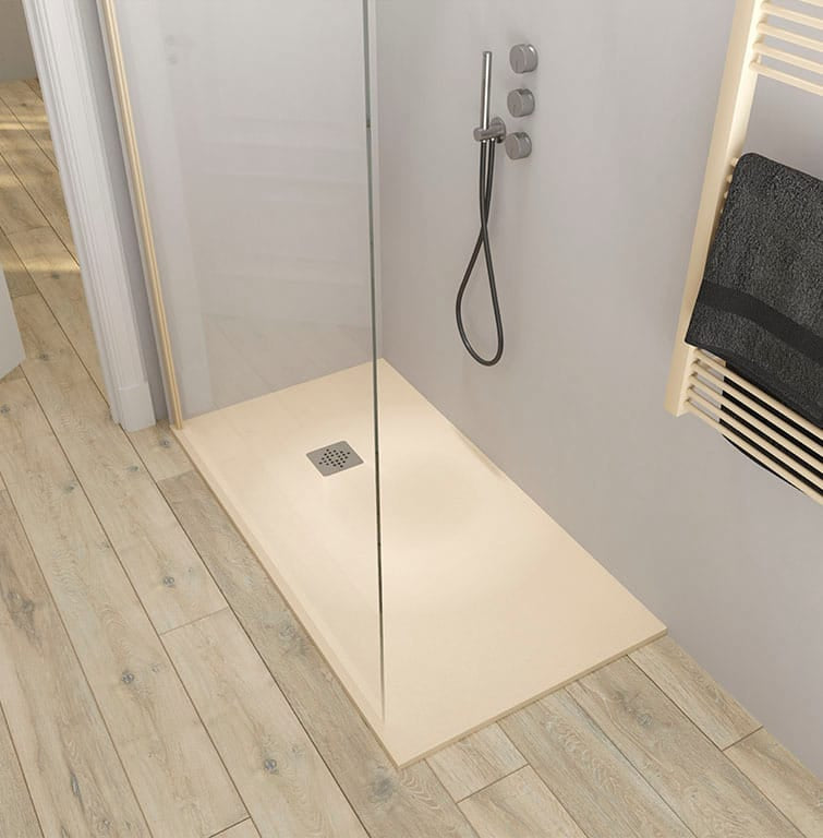 Roma II - Plato de Ducha de Resina, Antideslizante C3 y Antibacteriano