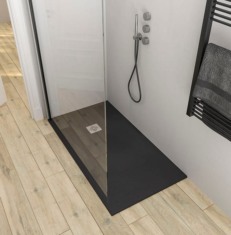 Roma II - Plato de Ducha de Resina, Antideslizante C3 y Antibacteriano