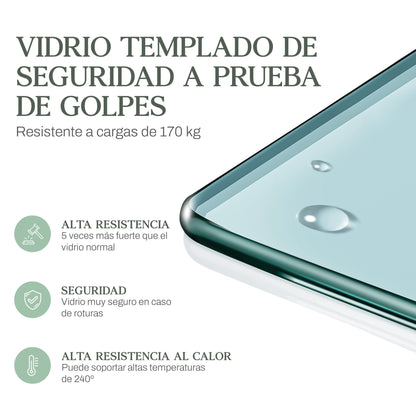 Mampara de Ducha Fija de 8 mm con Cristal Decorado