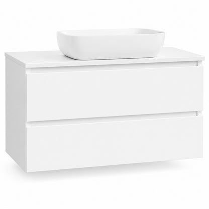 Almagro - Mueble de baño suspendido con lavabo sobre encimera