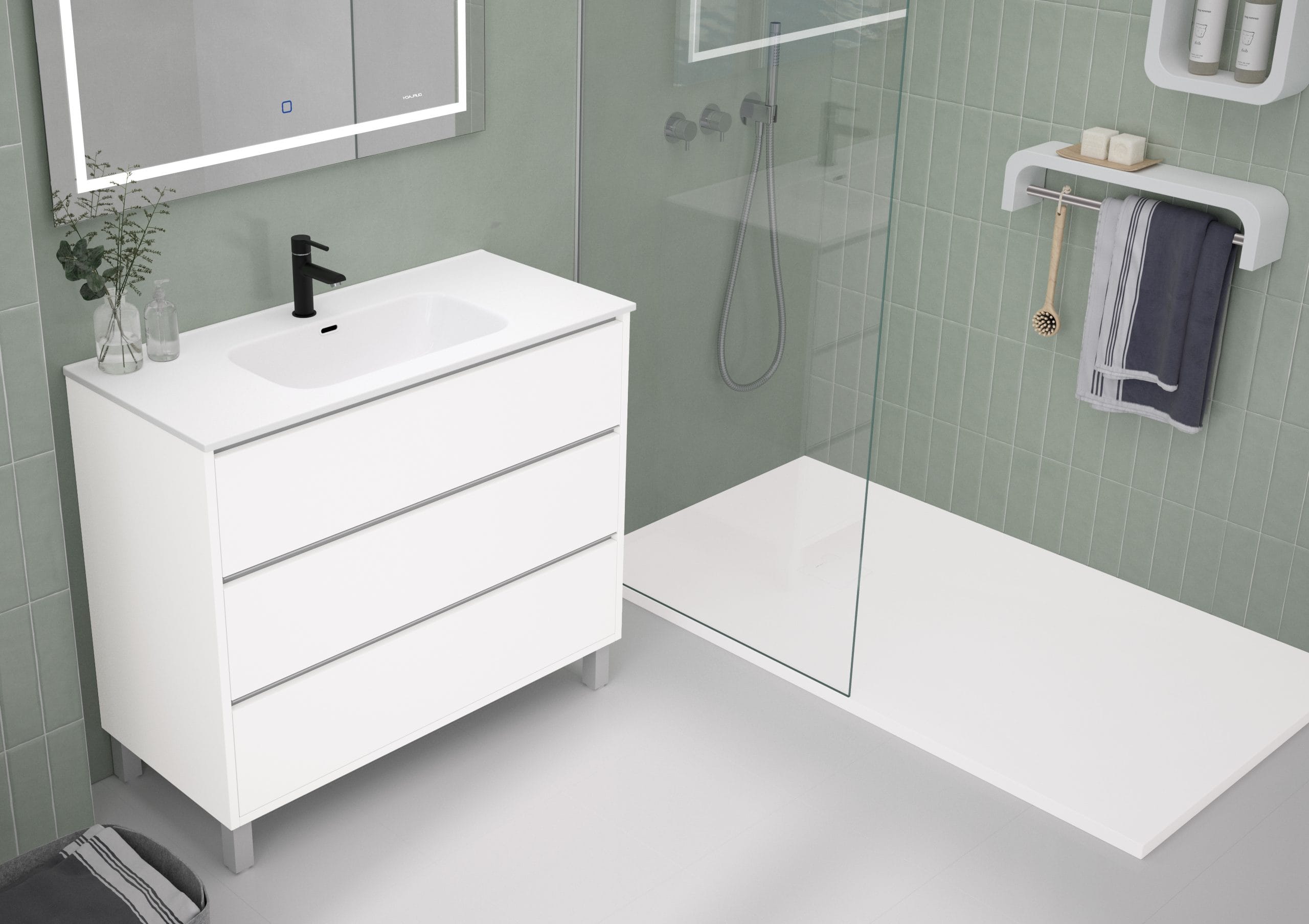 Toallero de baño de resina OHU en U