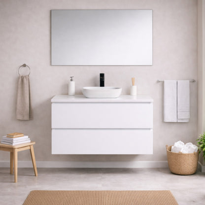 Almagro - Mueble de baño suspendido con lavabo sobre encimera