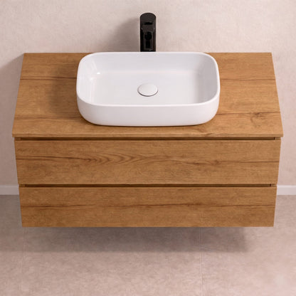 Almagro - Mueble de baño suspendido con lavabo sobre encimera