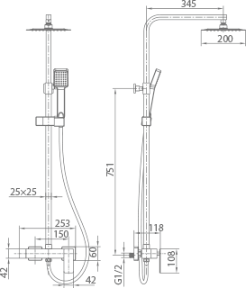 IMEX Pisa - Columna de ducha monomando