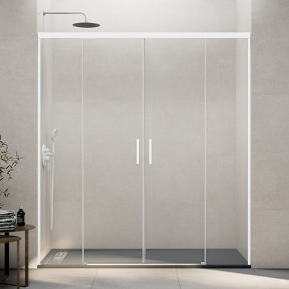 Mampara de Ducha Corredera Basic 2 Fijos + 2 Puertas Correderas