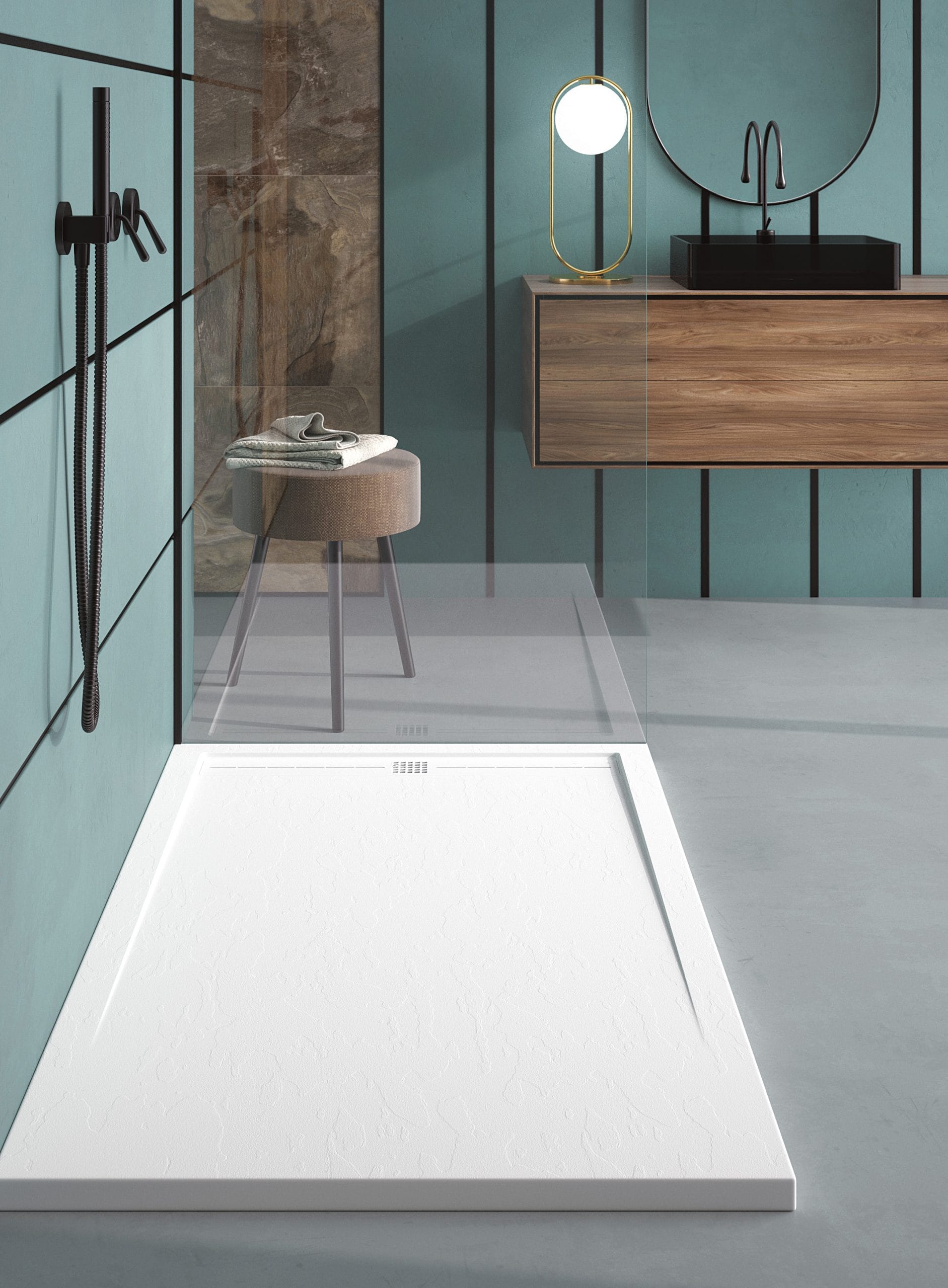 Plato de Ducha de Resina Florencia