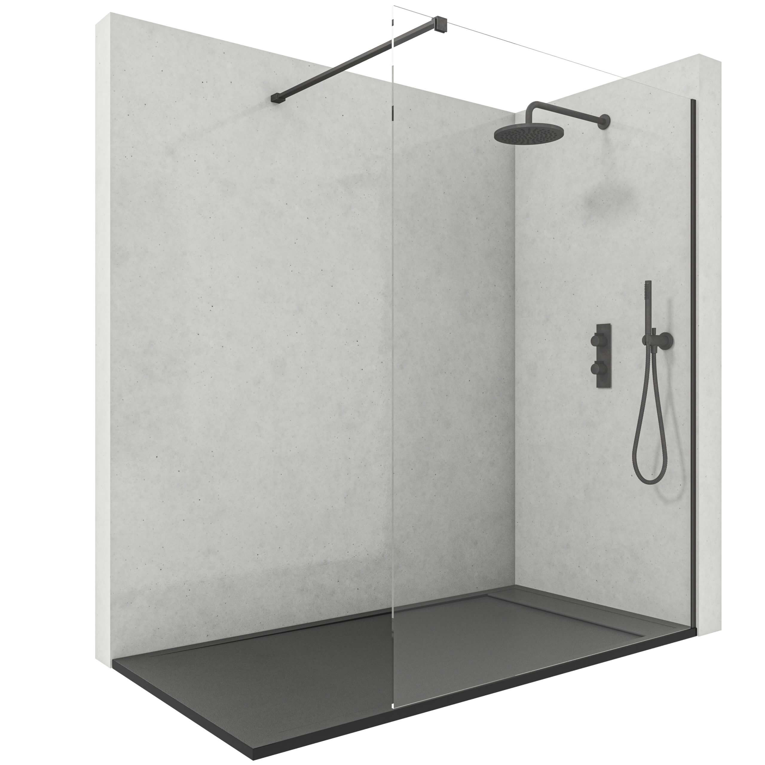 Sevilla - Mampara de ducha fija con cristal templado de 8 mm