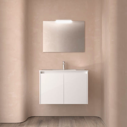 Noja 2P - Mueble de Baño suspendido con lavabo encastrado