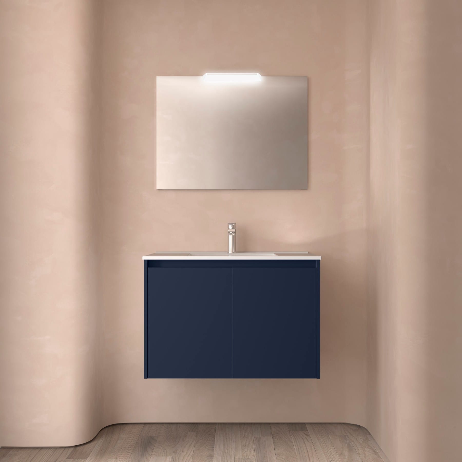 Noja 2P - Mueble de Baño suspendido con lavabo encastrado