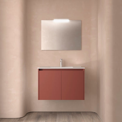 Noja 2P - Mueble de Baño suspendido con lavabo encastrado