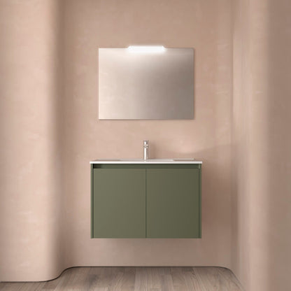 Noja 2P - Mueble de Baño suspendido con lavabo encastrado