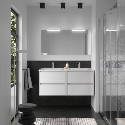 Noja 4C - Mueble de baño suspendido con lavabo encastrado