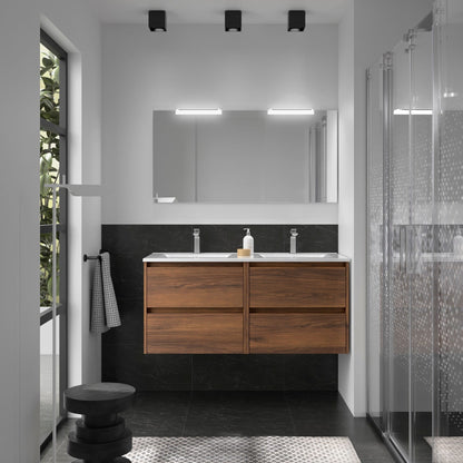 Noja 4C - Mueble de baño suspendido con lavabo encastrado