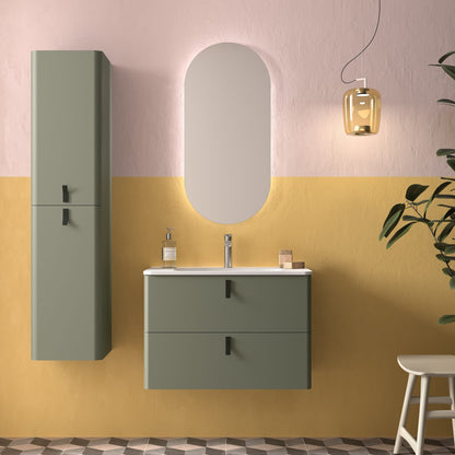 Mueble de baño suspendido Cinca L-S green forest 80 cm ambiente