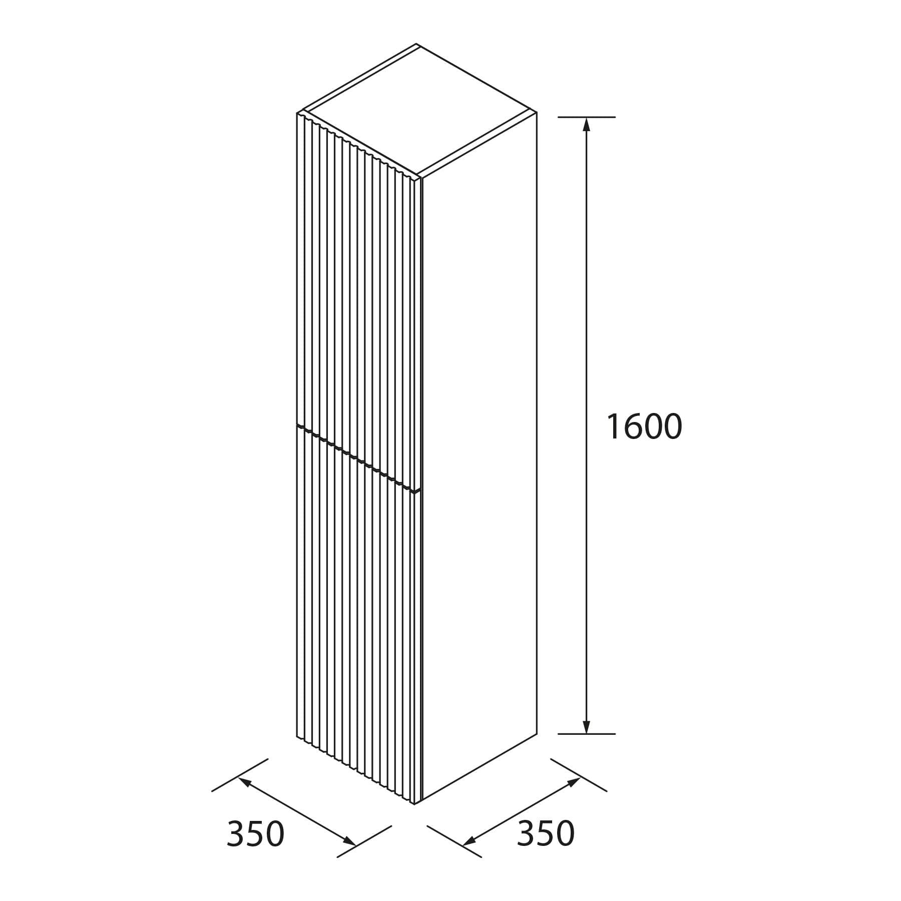 Columna baño Albaida croquis técnico medidas disponibles