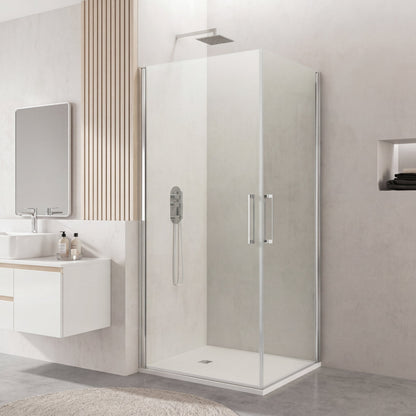 Mampara Ducha en Esquina OPEN Combi K – 2 Puertas Abatibles | GME