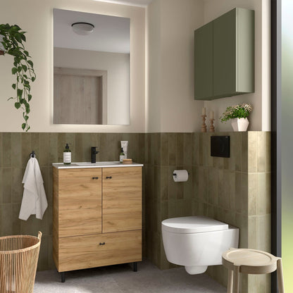 Mueble de baño con patas Jaramá roble africa 70 cm