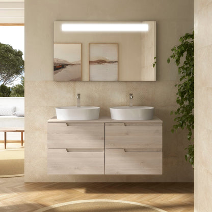 Mueble de baño Cambrón 4C acabado natural 120 cm lavabo encimera